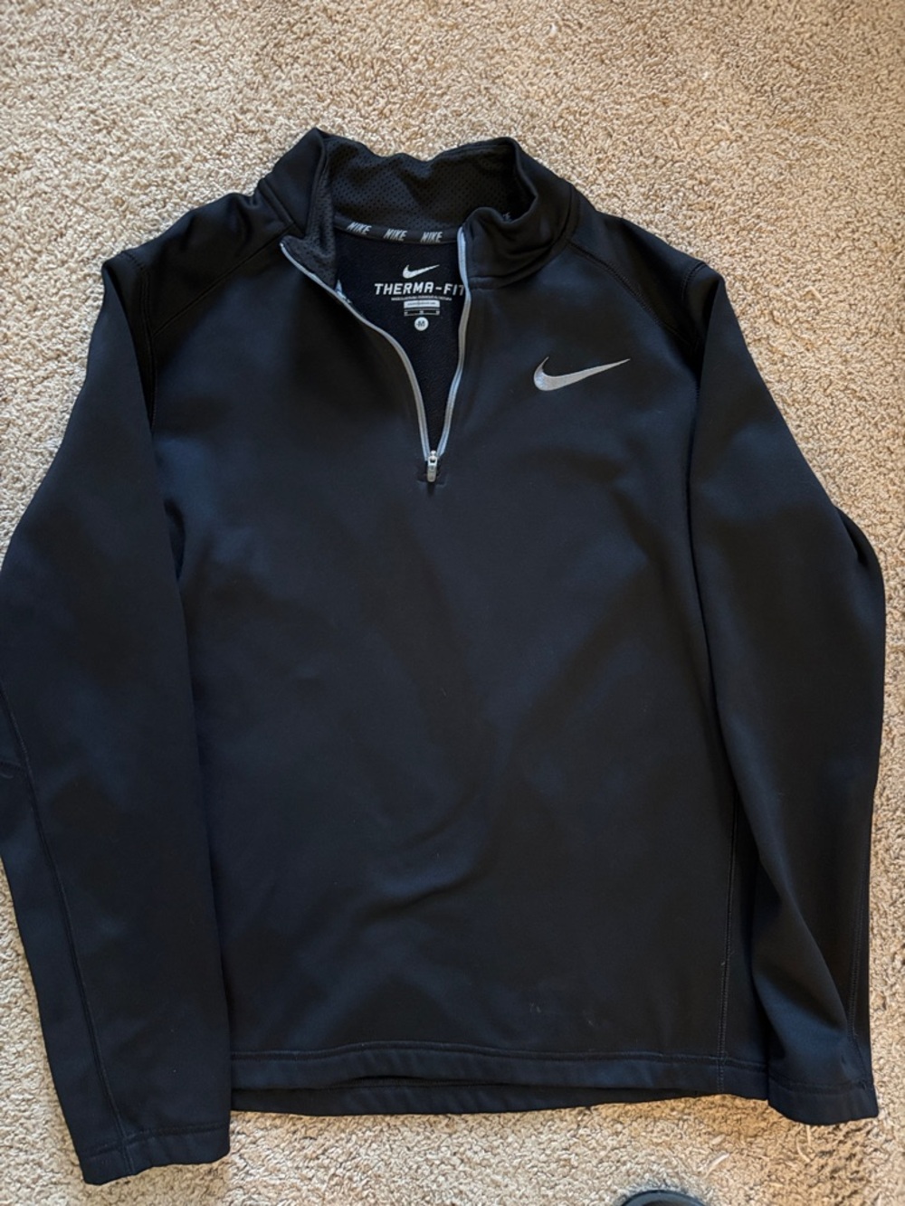 Nike Black Therma-FIT Quarter-Zip Performance Jacket